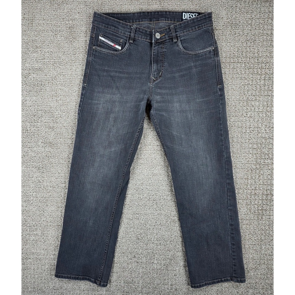 Diesel Mens Straight Leg Black Label Jeans Faded Denim Size 34x28